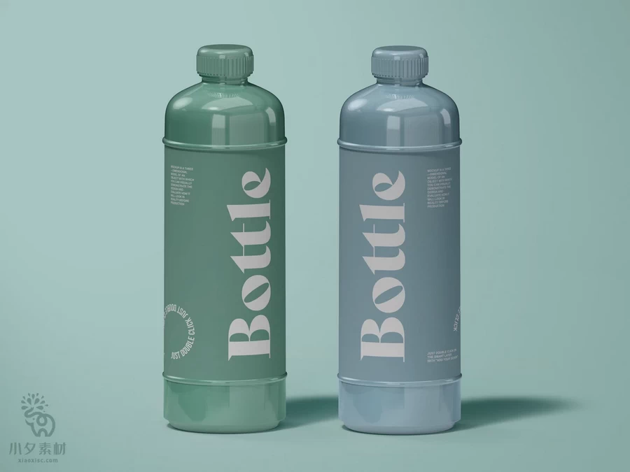 塑料瓶矿泉水瓶饮料瓶包装vi提案展示效果图智能文创样机PSD素材【001】